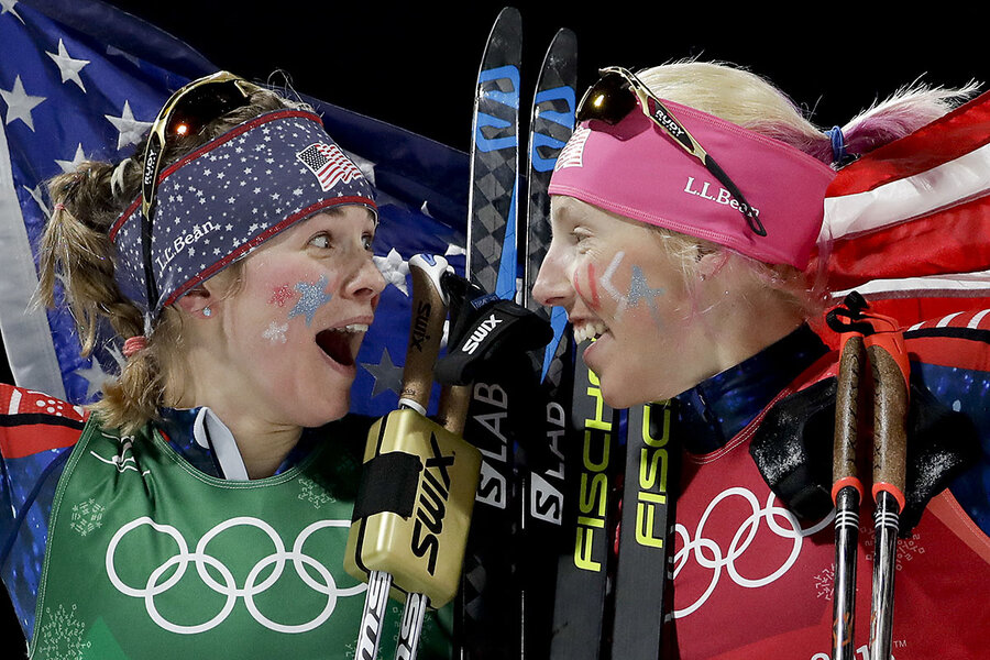 US women win historic Olympic gold in crosscountry skiing